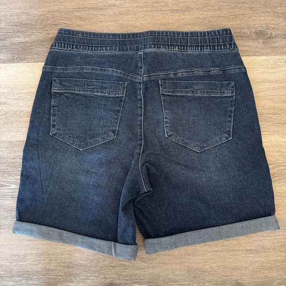 Democracy “Ab”leisure High Rise Rolled Cuff Shorts Size 8 NWT Pull On Drawstring - Picture 8 of 9